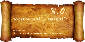 Moczkovcsák Oszkár névjegykártya